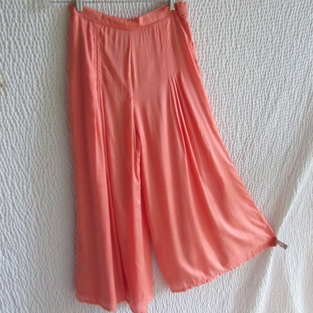 Vintage Wide Leg Pants Fully Lined Pink Tiny Pleat Details So Very Comfy M